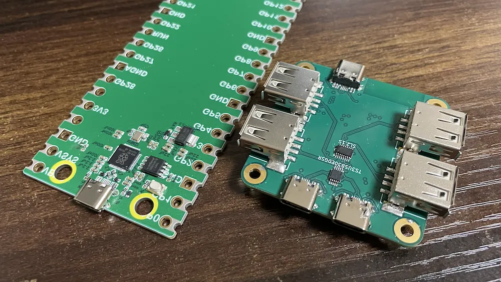 IPAで洗浄した後の基板 フラックスがとれてとってもきれい