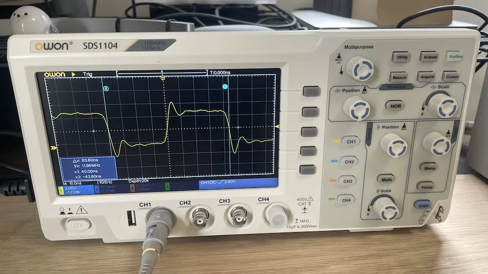 振動波形 12MHz 綺麗な波形が出ている